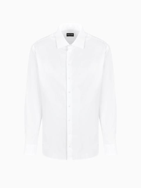 GIORGIO ARMANI Regular-fit shirt in striped cotton