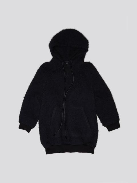 R13 OVERSIZED HOODIE CAPE - BLACK WOOL