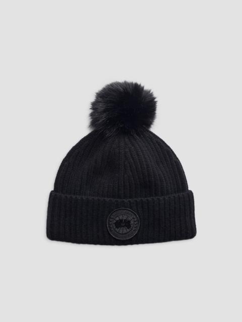 Canada Goose Women's Toque Pom-Pom Merino Wool-Cashmere Beanie - Black