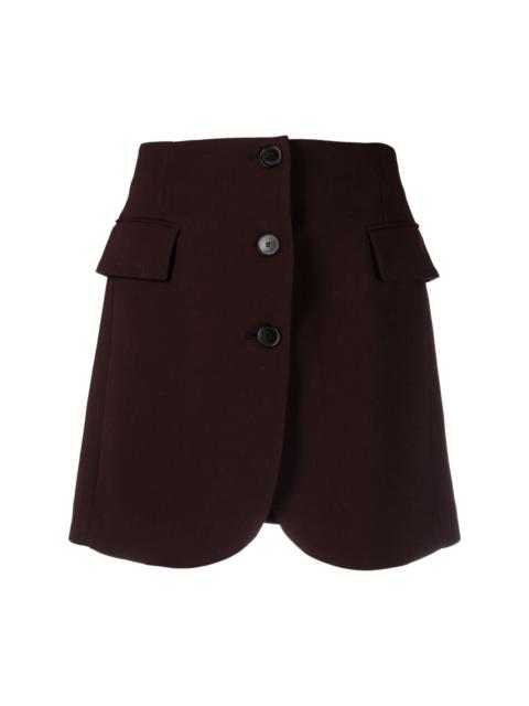tailored wool blend miniskirt
