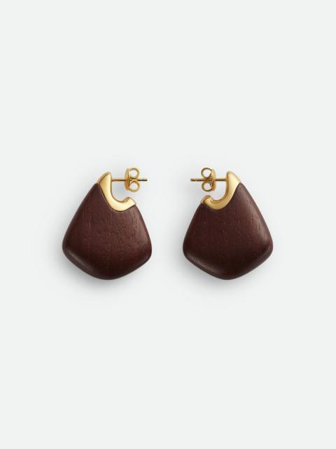 Bottega Veneta Small Fin Wood Earrings