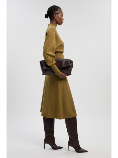 KAREN MILLEN Wool Look Rounded Sleeve Knit Midi Dress