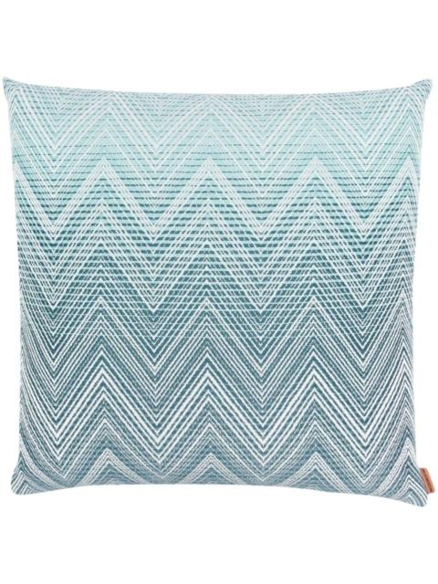 Missoni zigzag-pattern wool cushion