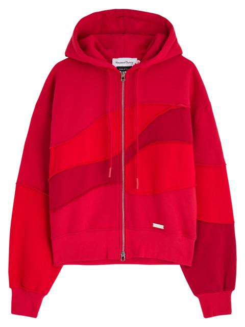 House of Sunny House OF Sunny Landscape Panelled Hooded Cotton-blend Sweatshirt