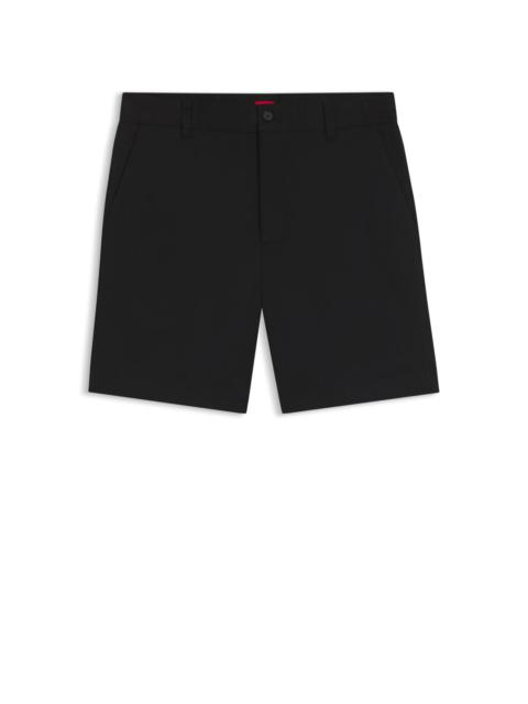 HUGO SLIM-FIT SHORTS IN MERCERIZED STRETCH COTTON