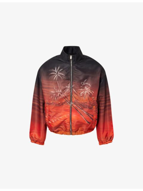 AMIRI Palms Logo-Print Woven Bomber Jacket