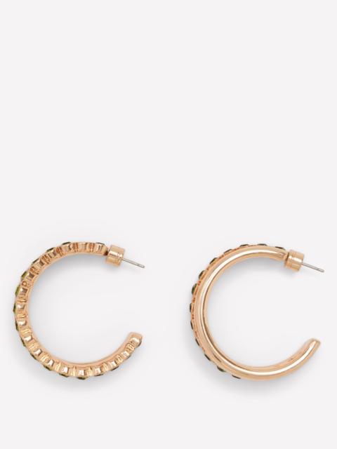 BODEN Large Jewel Hoops-Green