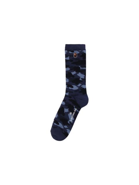 A BATHING APE® BAPE Color Camo Ape Head One Point Socks 'Navy'