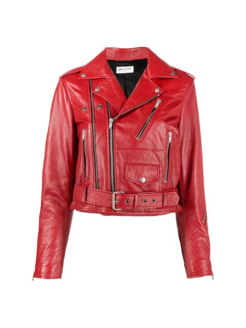 leather biker jacket