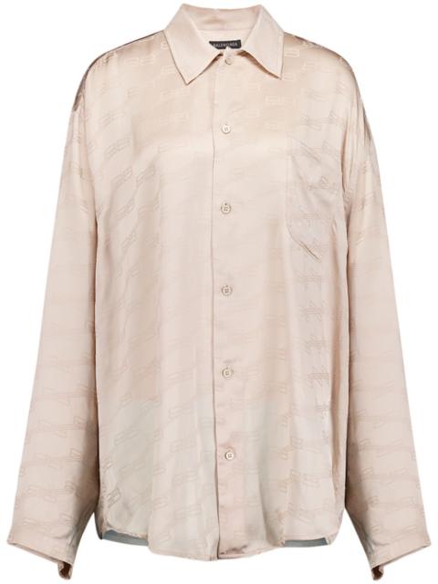BALENCIAGA BB monogram satin shirt