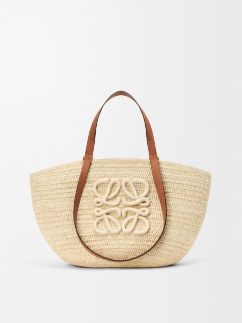 Loewe Medium Eclipse basket in raffia and calfskin