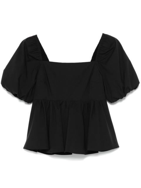 puff-sleeves blouse
