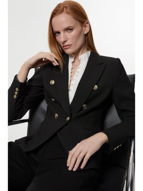 KAREN MILLEN Forever Petite Tailored Button Military Blazer
