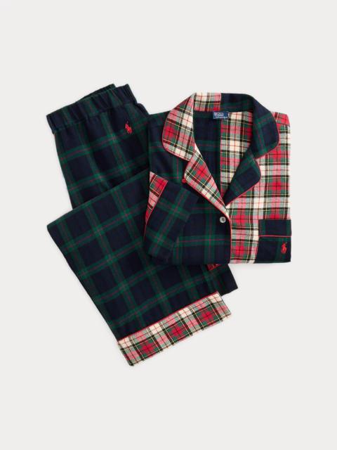 Polo Ralph Lauren Mixed-Plaid Flannel Long-Sleeve PJ Set