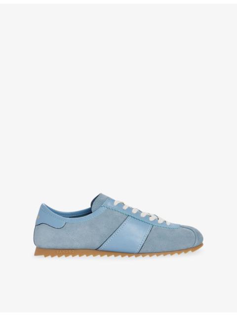 Sandro Leather And Suede Trainers