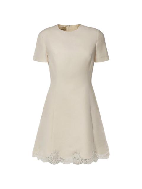 Valentino lace-trim A-line dress