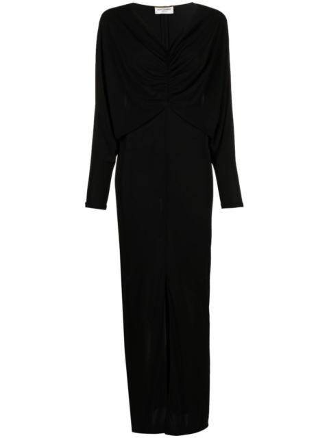 SAINT LAURENT draped maxi dress