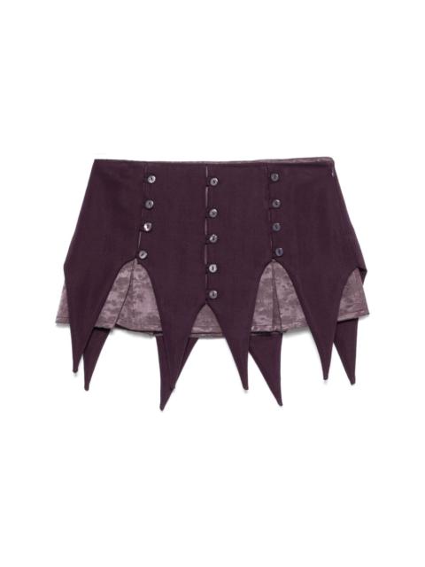 panel mini skirt