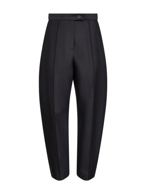 Black wool and silk faille Jude trousers