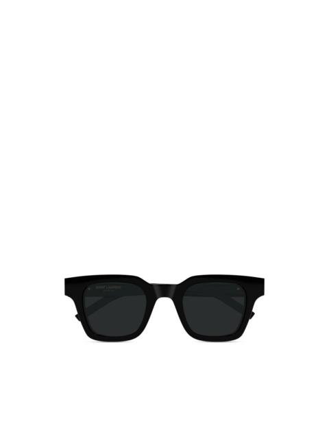 SAINT LAURENT square-frame logo.plaque sunglasses