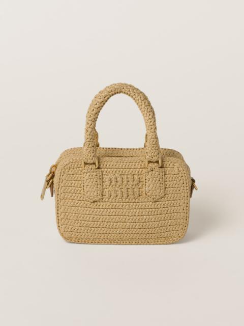 Crochet top-handle bag