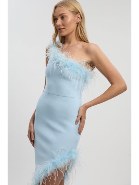 KAREN MILLEN Feather Figure Form Bandage Knit Maxi Dress