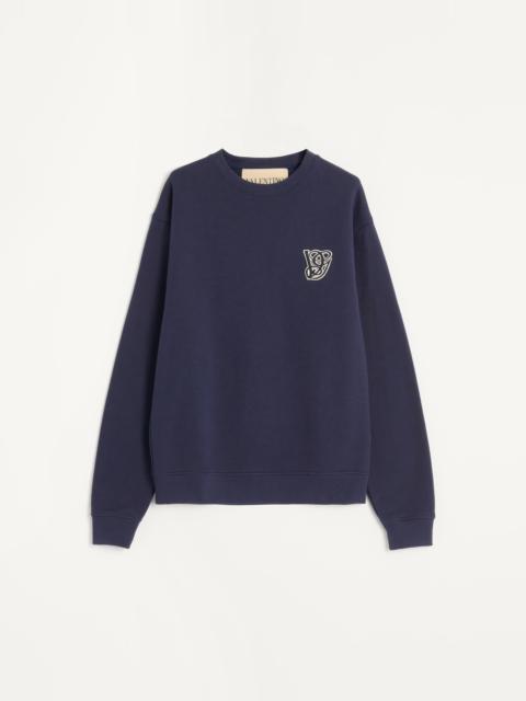 Valentino COTTON SWEATSHIRT WITH VG PATCH