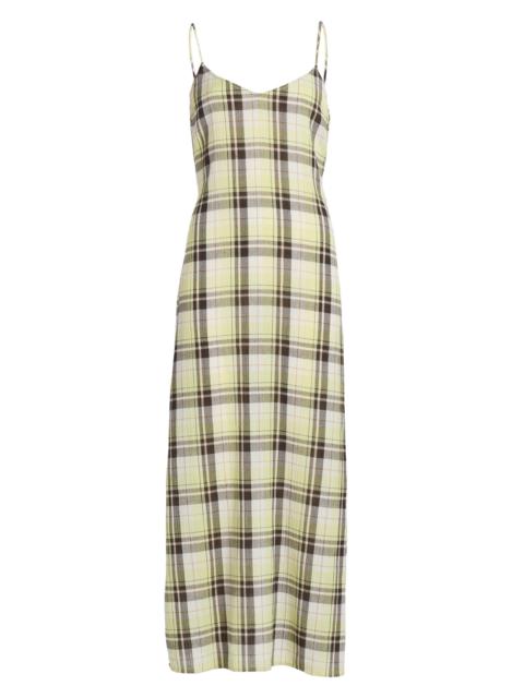Proenza Schouler Women's Evelyn Plaid Gauze Maxi Dress - Straw Multi