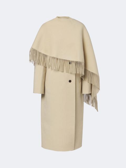 RÓHE Fringed caped alpaca and wool coat