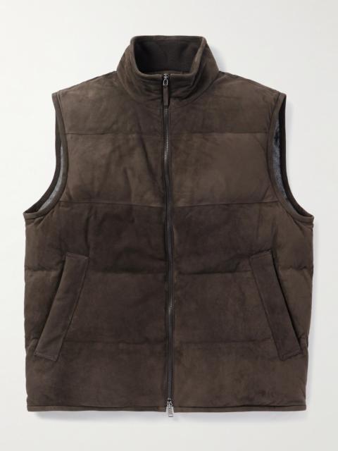 ZEGNA Quilted Suede Down Gilet