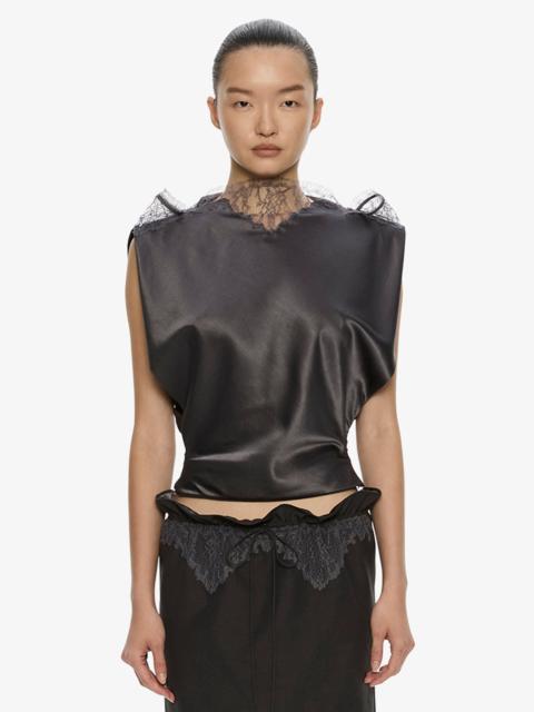 CHRISTOPHER ESBER Anais Sateen Lace Top
