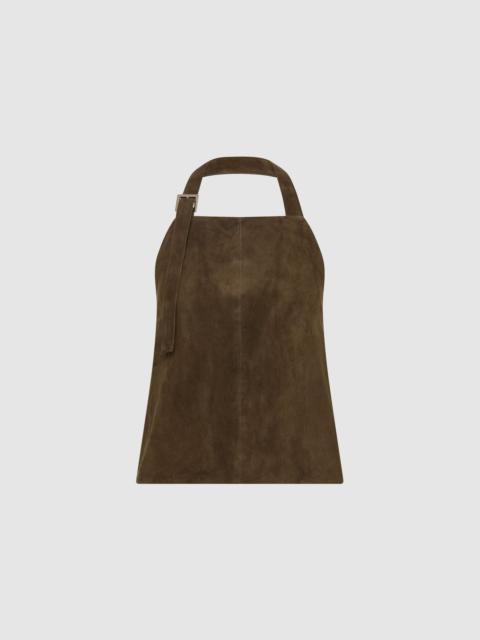 ST. AGNI Suede Apron Top - Khaki