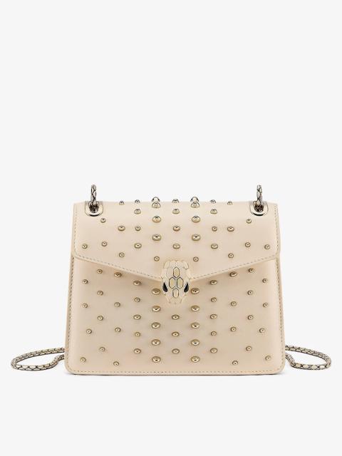 BVLGARI Serpenti Forever Day-to-Night small stud-embellished leather shoulder bag