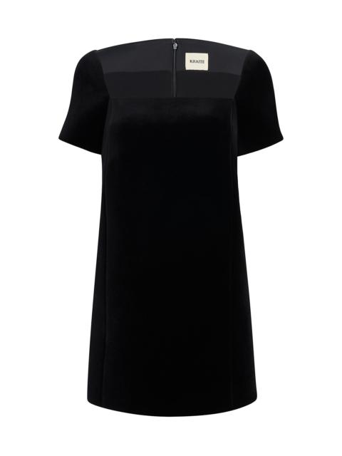 KHAITE Women's Benji Velvet Shift Minidress - Black