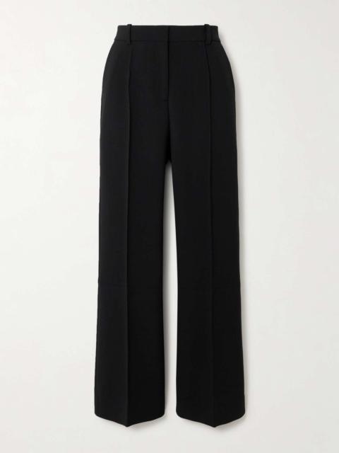 Cropped crepe bootcut pants