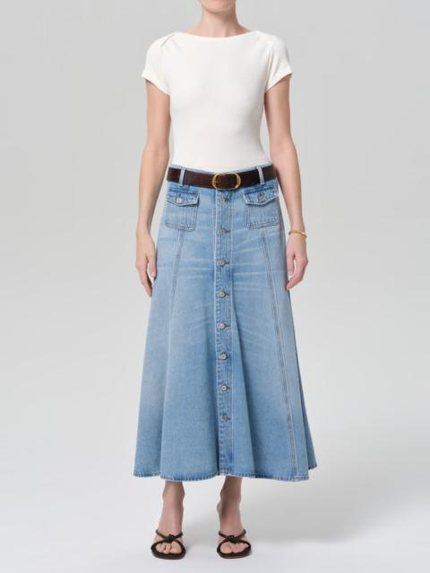 Citizens of Humanity Devin Patch Pocket Maxi Skirt In Vienne