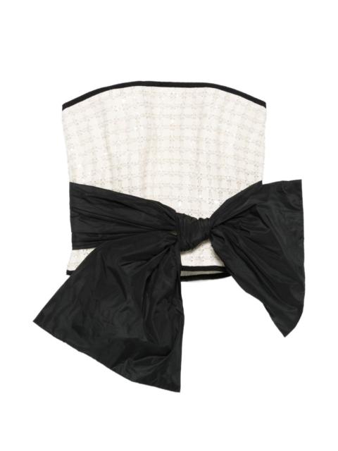 ELIE SAAB sequined bow top