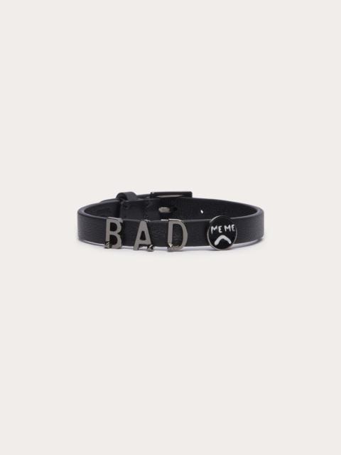 Valentino Valentino Garavani Lovers Language calfskin bracelet