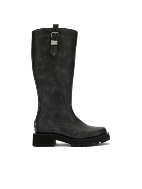 GANNI studs knee-high boots