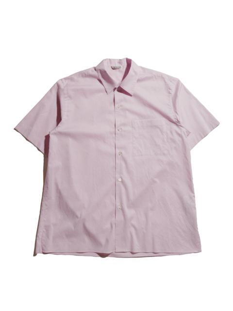 Washed Finx Typewriter Open Collar Half Sleeved Shirt Light Pink
