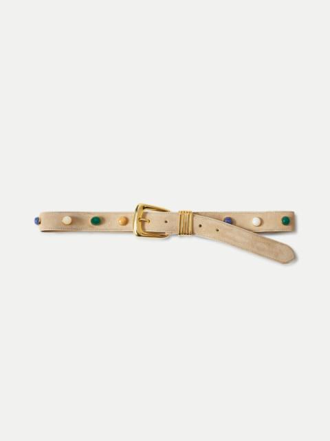 VERONICA BEARD ARCH EMBELLISHED SUEDE BELT