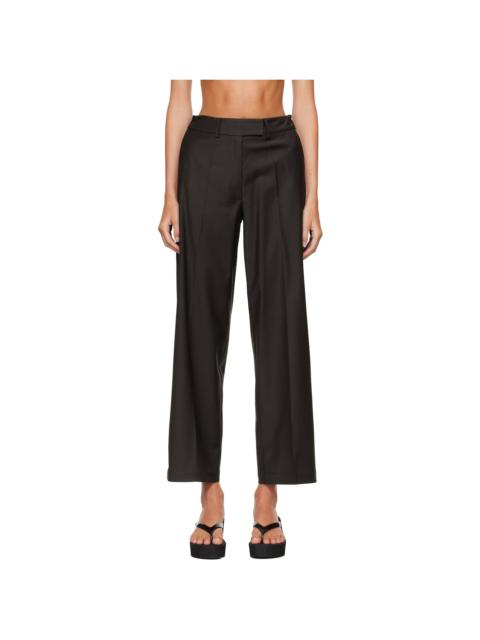 CORDERA Brown Low Rise Virgin Wool Trousers
