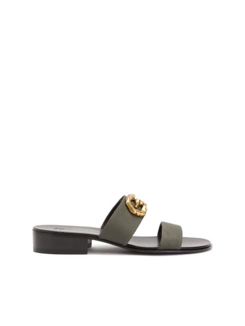 Giuseppe Zanotti Gregorie logo-plaque sandals
