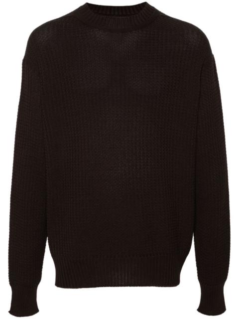 ISSEY MIYAKE crew-neck cotton jumper