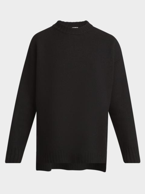 Jil Sander Superfine Merino Wool Oversized Crewneck Sweater