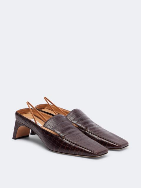 Calvin Klein Collection Tilda croc-effect leather slingback pumps