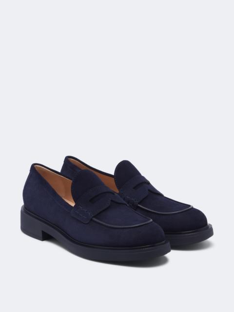 Gianvito Rossi Suede penny loafers