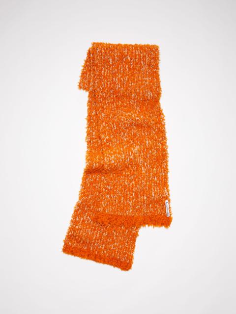 Tufted wool-blend scarf - Orange
