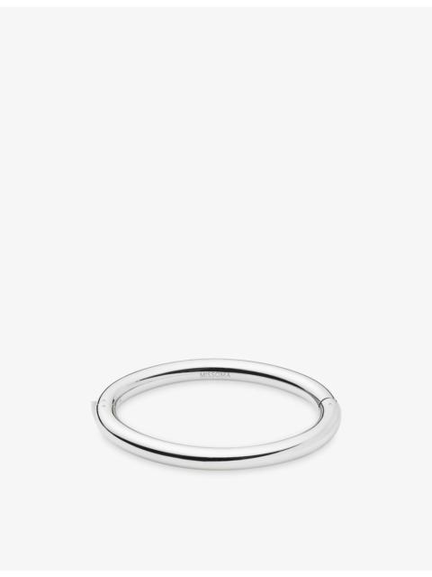 MISSOMA Chunky Round Hinged Platinum-Plated Stainless-Steel Bangle