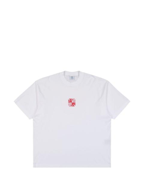 VETEMENTS double biker cross-logo T-shirt